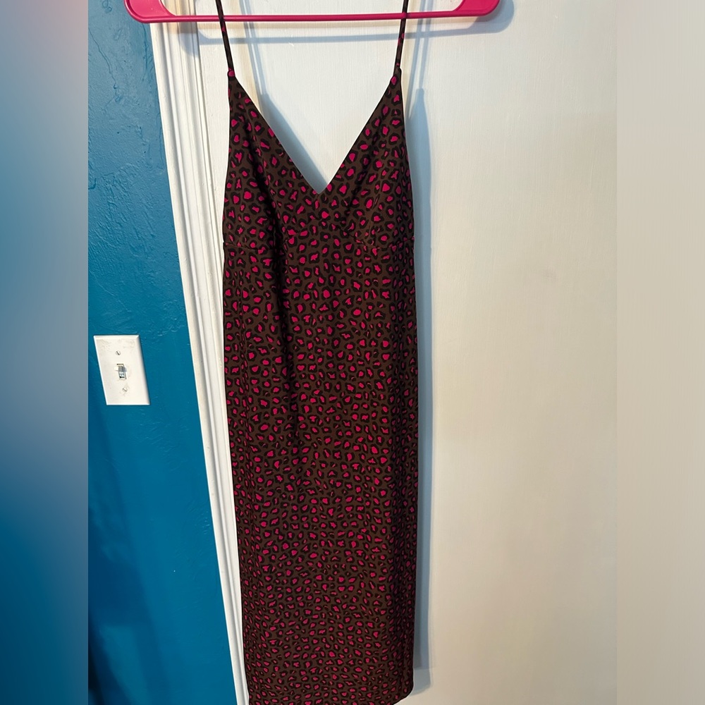 Banana Republic XS Brown/Pink Animal Print Dress